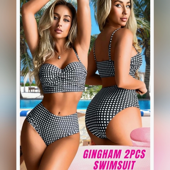 Gingham Bikini #625 NWOT - Picture 6 of 11